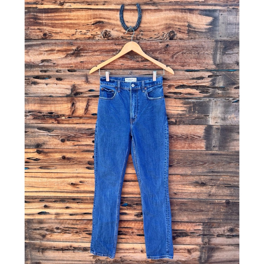 ABERCROMBIE & FITCH | Slim Straight Ultra High Rise Jeans Curve Love 25/0